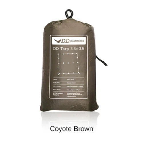DD Hammocks DD Tarp 3.5x3.5 Ruskea 4 DD Hammocks DD Tarp 3.5x3.5 Ruskea - Image 2