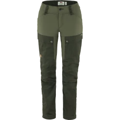 FJÄLLRÄVEN Fjällräven Keb Trousers Curved W Reg Naisten Ulkoiluhousut Vihreät
