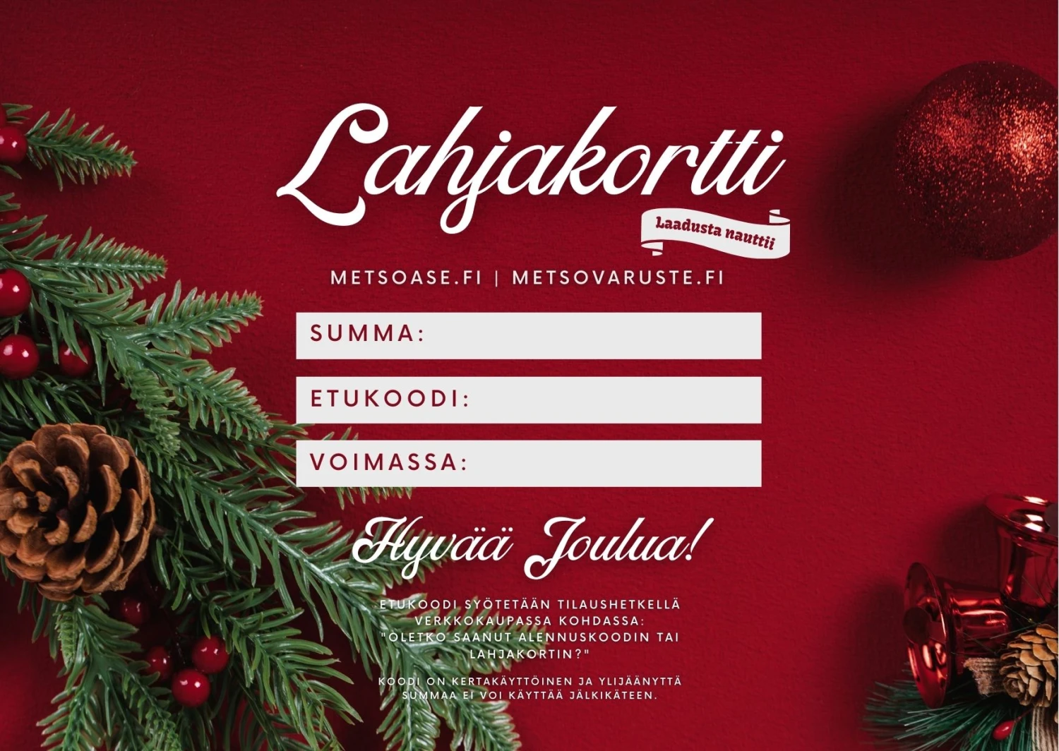 Lahjakortti (verkkokaupassa Käytettävä) 9 Lahjakortti (verkkokaupassa Käytettävä) - Image 7