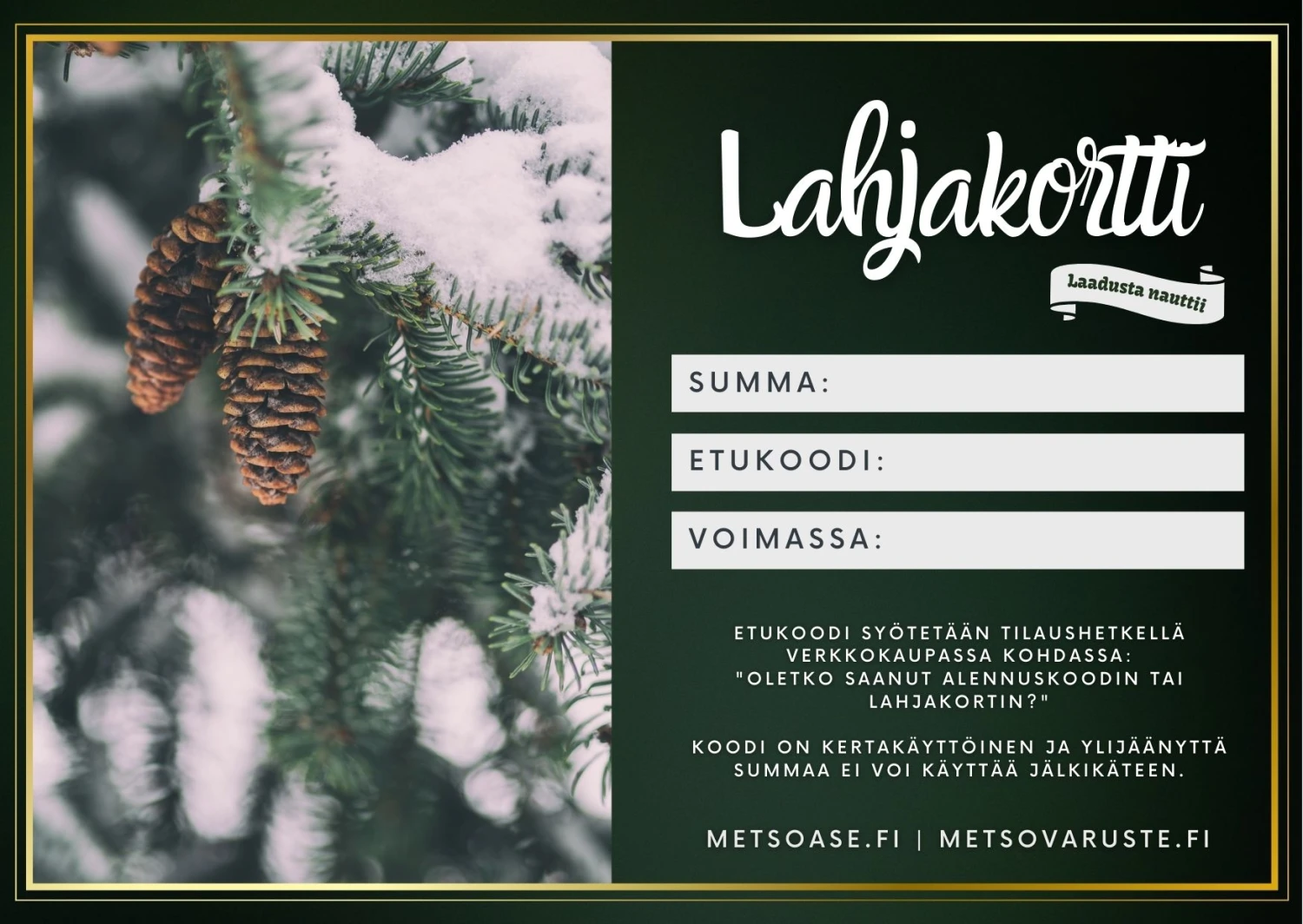 Lahjakortti (verkkokaupassa Käytettävä) 7 Lahjakortti (verkkokaupassa Käytettävä) - Image 5